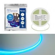 Лента светодиодная 400SMD(2110)/ 7Вт/м 12V 5000*3*1.8мм синий, IP20, 5m, LS630 FERON