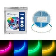Лента светодиодная 480SMD(2110)/ 14Вт/м 24V 5000*8*1.8мм RGB, IP20, LS531 FERON 5м