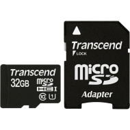 Карта памяти Micro-SD 32GB Transcend Class 10+SD ад