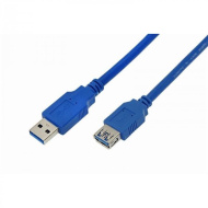 Кабель USB (штекер - гнездо) 5,0м, синий