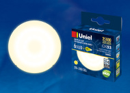 Лампа Uniel, LED-GX53-6W/NW/GX53/FR PLZ01WH 4000k