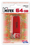 USB 3.0 MIREX флэш-накопитель 64 ГБ CHROMATIC RED 64GB (ecopack)