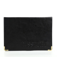 Обложка на паспорт с уголками, цвет черный 3972704