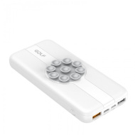 GOLF W21/Powerbank 10000 mah/ wireless output 2A/ PD + QC/  Type-C/ Выход: 3A, max 18W/white