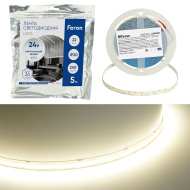Лента светодиодная, 240SMD(2835)/5м 22Вт/м 24V 5000*10*1.22мм 4000К, IP20, LS503 FERON