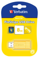 Флеш-карта USB 2.0 8 Gb VERBATIM Pin Stripe Sunkissed Yellow
