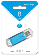 Флеш-карта USB 8Gb Smart Buy V-Cut Blue