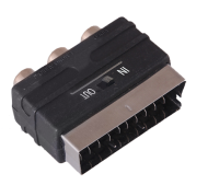 Переходник SCART - 3гн.RCA (с переключателем) REXANT 17-1063