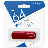 Флеш-карта SmartBuy 64GB CLUE Burgundy (SB64GBCLU-BG)