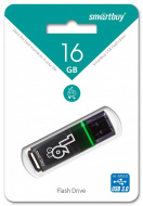 Флеш-карта USB 16Gb Smart Buy Glossy series Black