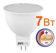 Лампа Jazzway PLED-DIM JCDR 7w 3000K 500Lm GU5.3