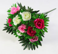 Розы "Бурбон" 9 цветков