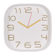 Часы 2500-001 корпус белый+золото квадрат "Классика"