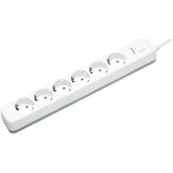 Perfeo сетевой фильтр "POWER STREAM", 2500W, 3,0м, 6 розеток, белый.