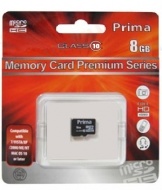 Карта памяти Micro-SD 8GB Prima class 10 б/а