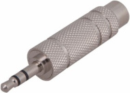 Переходник штекер 3,5мм стерео-гнездо 6,3мм стерео (металл) REXANT 14-0213
