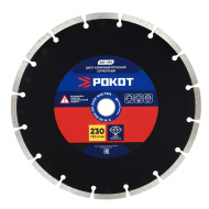 Диск алмазный отрезной сегментный 230х22,2мм (мокрая и сухая резка) бетон,кирпич,известняк/664-494