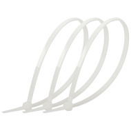 Стяжка ЭРА NO-225-148 (хомут) нейлоновая 2.5 х 200 мм белая (100 шт/уп)