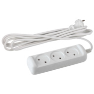 АКЦИЯ 40195 Удлинитель ЭРА UX(6)-3-3m, без зазeмл., 2х0.75мм2, ПВС, 3гн, 3м