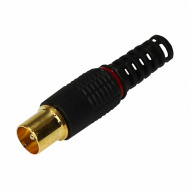 РАЗЪЁМ штекер TV без пайки Черный GOLD REXANT 05-2042-1