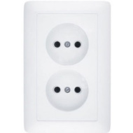 Розетка 2-я 2К, 16А-250В, СУ, белый RS16-235-B  Electric ХИТ
