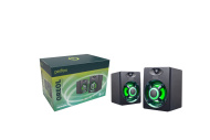 Perfeo колонки "OREOL", 2.0, мощность 2х3 Вт, LED подсветка 7 цв., чёрн, USB