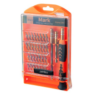 Perfeo отвертка Mark с набором бит (насадок) 33 в 1.