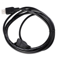 ERGOLUX ELX-EC01P-USB (Кабель удлинитель USB (АМ)-USB (AF), 2м, PVC, Черный, Пакет)