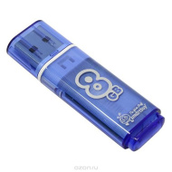 Флеш-карта USB 8Gb Smart Buy Glossy series Blue