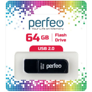 USB2.0 Flash Perfeo 64GB Black C10
