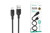 BOROFONE BX113/ USB кабель Micro/ 3m/ 2.4A/ Силикон/ Black