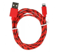 Дата-кабель Smartbuy USB - 8-pin для Apple, нейлон, длина 1,2 м, красный (iK-512n red)