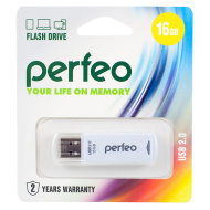 Флеш-карта USB 16Gb Perfeo C06 White