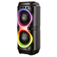 VS BT колонка 204-02 LED, FM, MP3 USB/TF, JACK, TWS, 10 Вт, черная