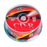 Диск VS CD-R 25шт 52x
