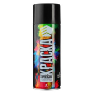 Краска аэрозоль 400мл, черная, глянцевая ЕРМАК /759-208