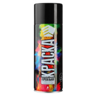 Краска аэрозоль 400мл, черная, матовая ЕРМАК 759-209