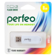 Флеш-карта USB 8Gb Perfeo C03 White