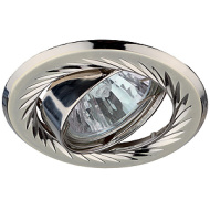 Светильник KL5АТ PS/N литой круг пов.с грав.MR16 12V 50W перлам cер/ник ЭРА