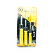 Набор отверток РАКЕТА 4шт. двухсторонние, шлицевые и крестовые на блистере