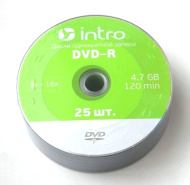 Диск Intro DVD-R 25шт 16x