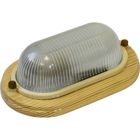 Свет.ЭРА НБО 04-011 Кантри дерево/стекло IP54 E27 max 60Вт 232х140 ОВАЛ ОРЕХ