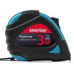Рулетка измерительная, 3мх19мм, прорезиненный корпус, 2 фиксатора, усиленный зацеп, Smartbuy Tools