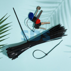 Стяжкa нейлоновая 250 x 3,6 мм, черная (упак. 100 шт)  REXANT