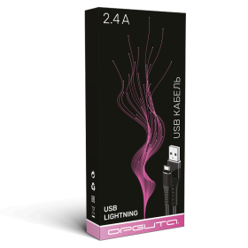 Орбита OT-SMI32 Серый кабель USB 2.4A (iOS Lightning) 1м