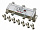 Делитель TV*6 + 7 шт. F-коннектор, бокс, 5-1000 МГц, silver, REXANT 05-6104