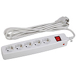 Сет.фильтр ЭРА SF-5es-2m-W зем., выкл., бел.