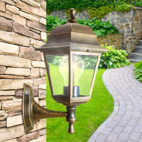 Светильник ЭРА НБУ 04-60-001 бронза  садово-парковый Леда настенный  Е27