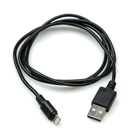 Dialog CI-0310 F black - кабель Apple 8pin (M) - USB A (M), длина 1.0 м, черный плоский в пакете