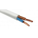 Провод ПВС 2х1,5 белый (100м) до 380В, ГОСТ КУСКИ:  2,3  4